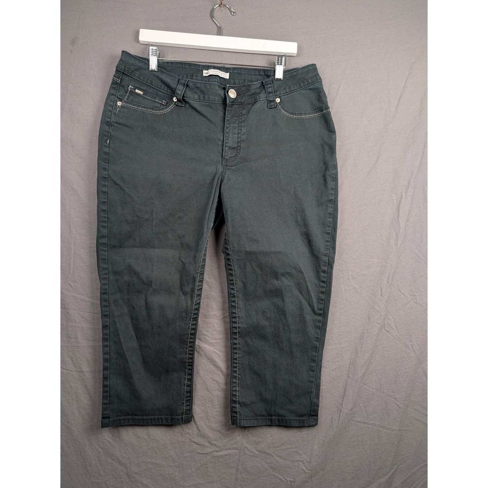 Lee Slender Secret Lower On The Waist Capri Pants Dark Gray Size 16M
